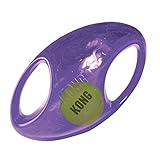 KONG – Jumbler Football – Interaktives Apportierspielzeug mit Tennisball (Farbvar.) – Für Große/Sehr Große Hunde